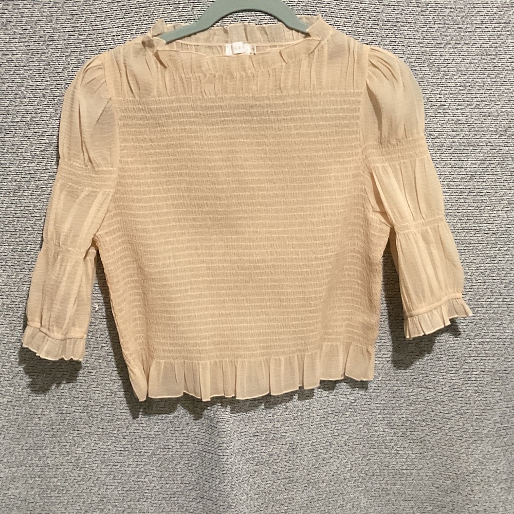 Lush Cream Textured Blouse